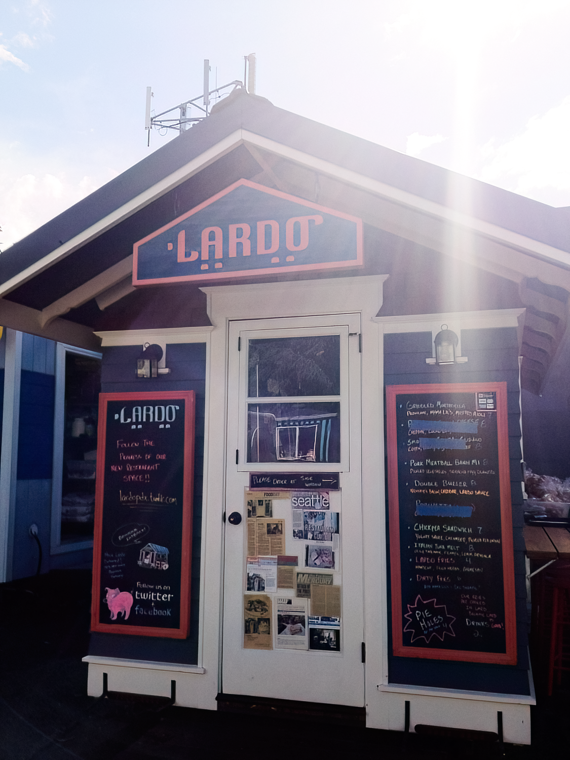 The Lardo Foot Cart at the Good Food Here Food Cart Pod on Belmont in Portland Oregon