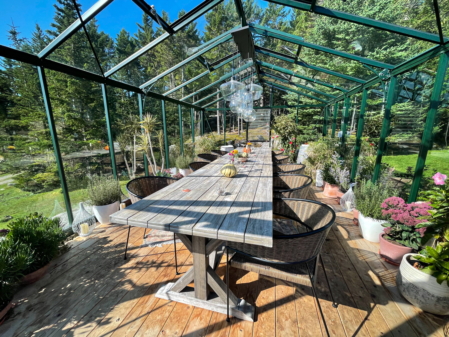 The Private Greenhouse at Aragosta on Deer Isle Maine