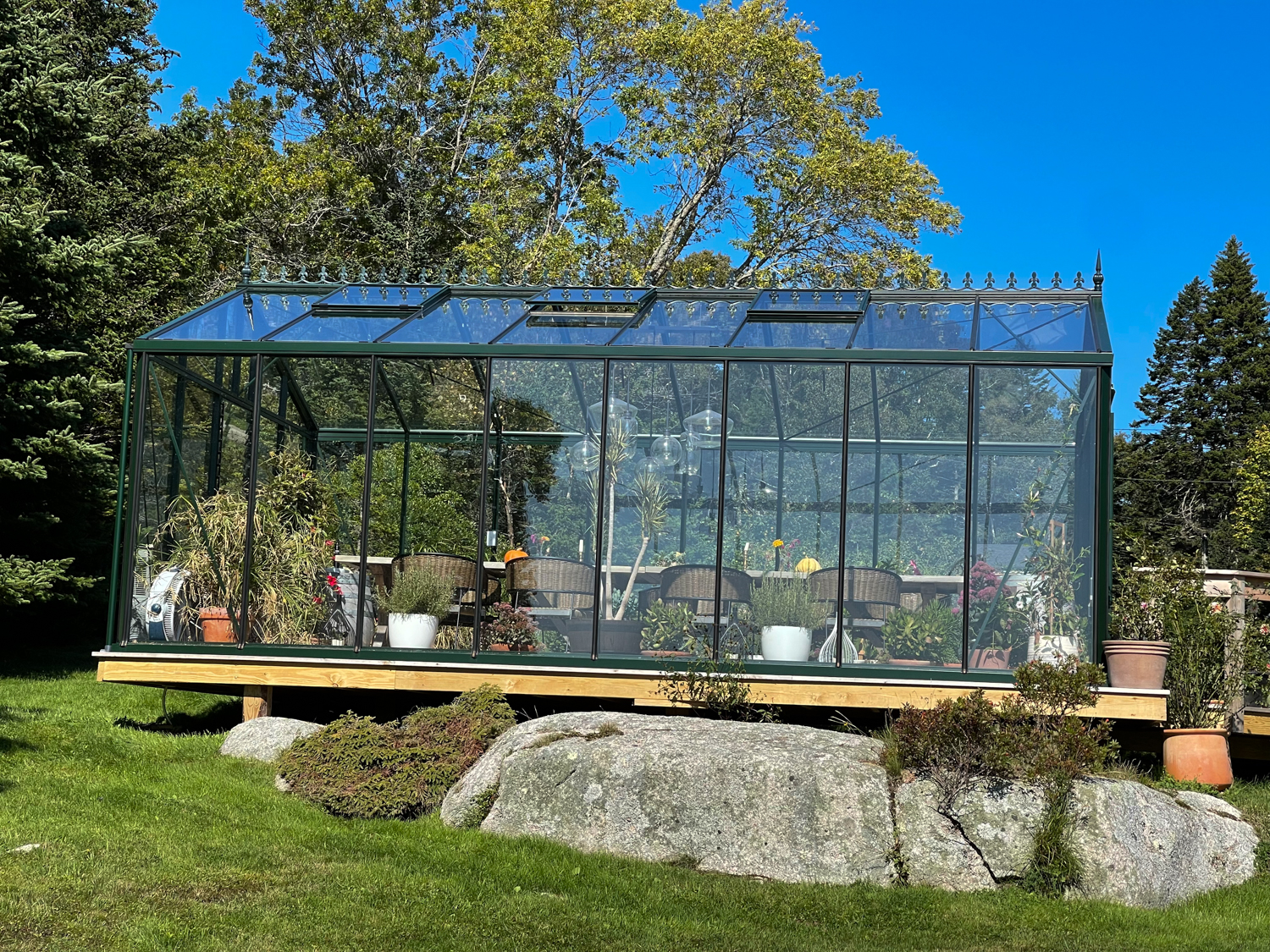 The Private Greenhouse at Aragosta on Deer Isle Maine