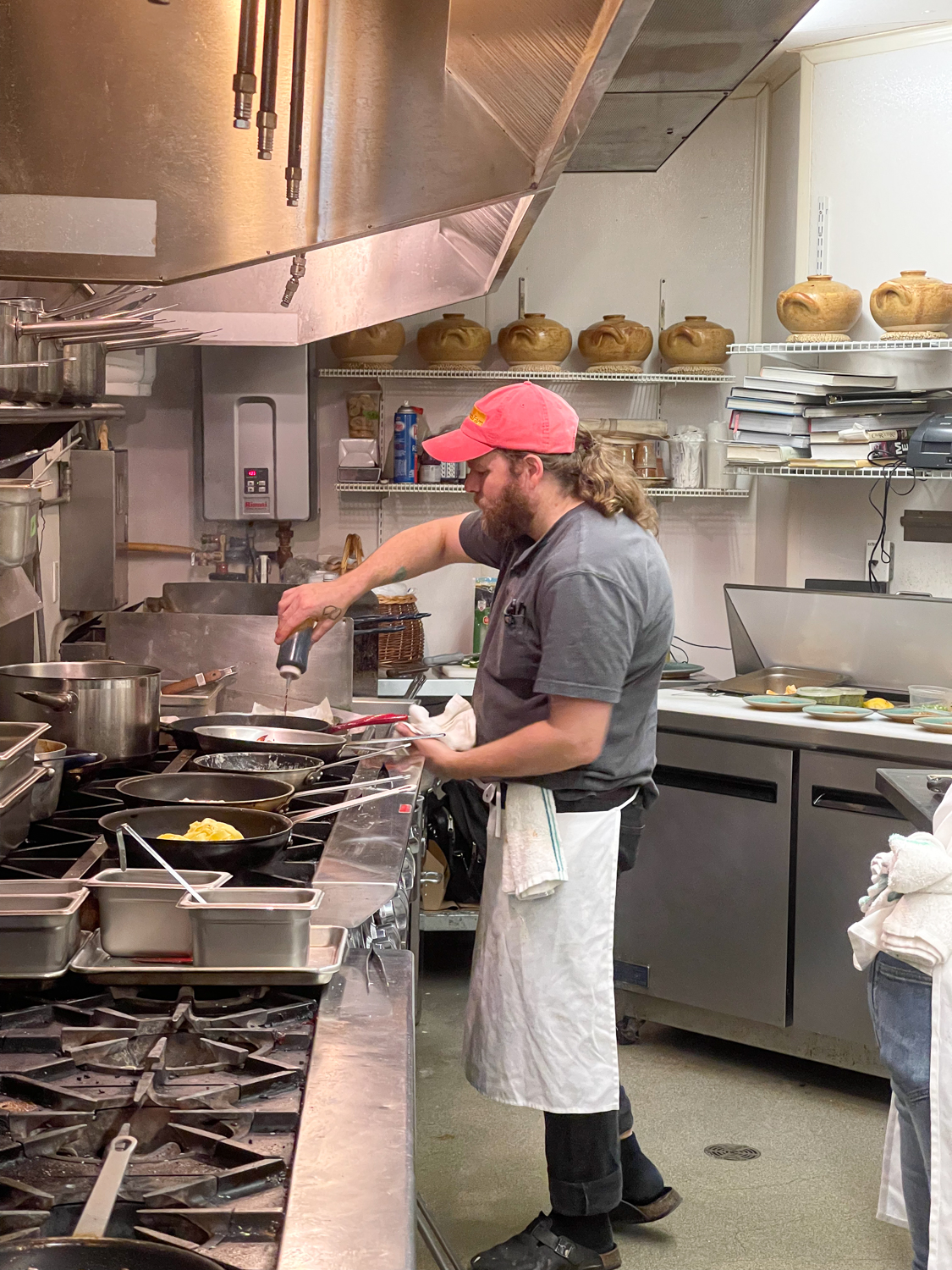 In the Kitchen at Aragosta on Deer Isle Maine