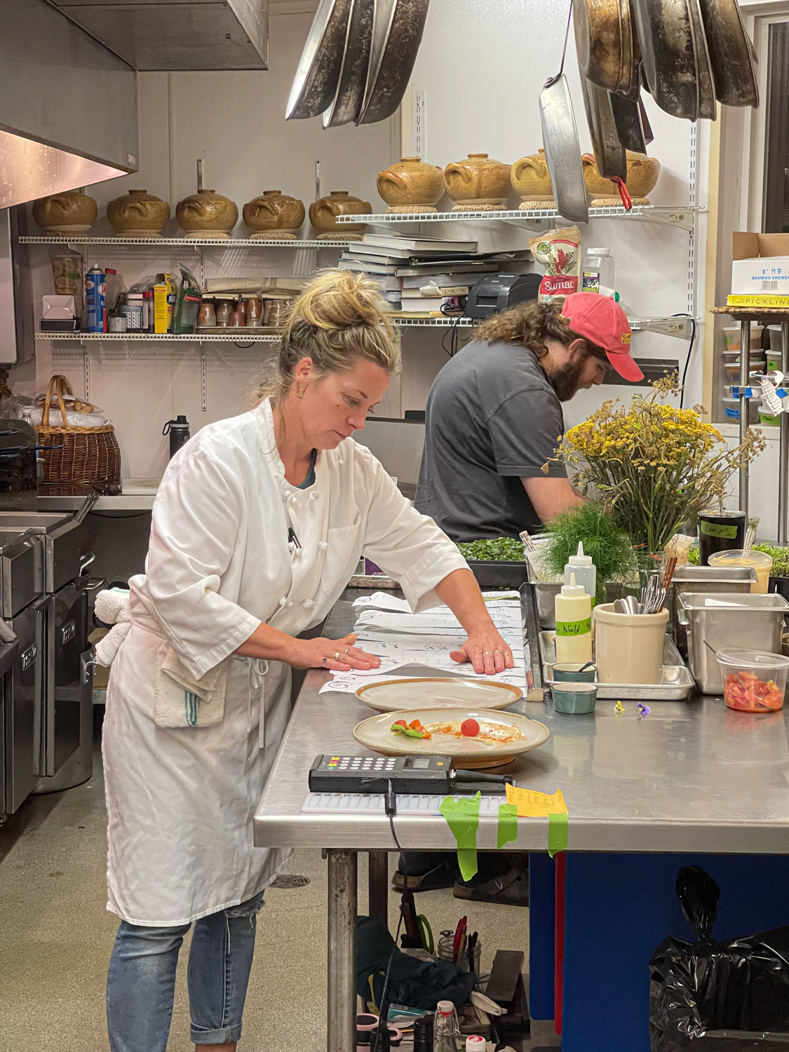 In the Kitchen at Aragosta on Deer Isle Maine