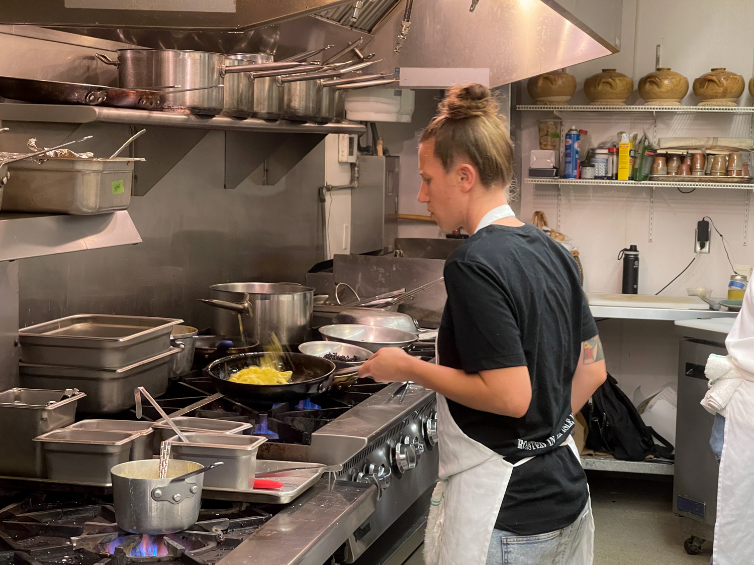 In the Kitchen at Aragosta on Deer Isle Maine