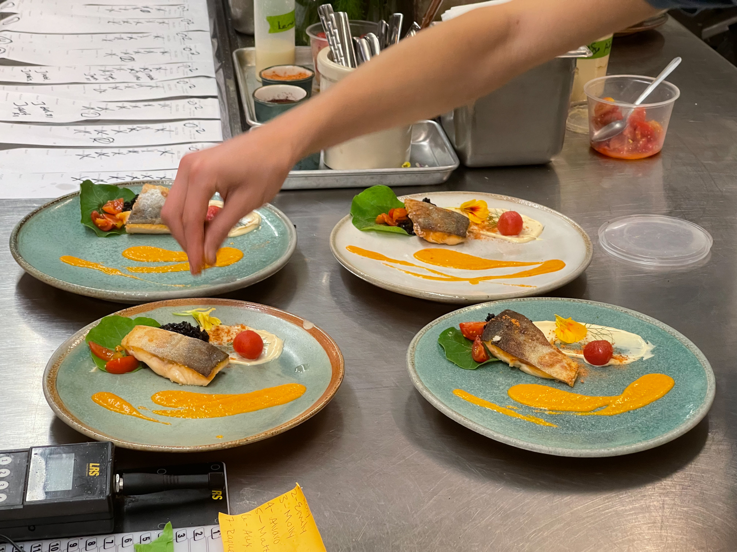 In the Kitchen at Aragosta on Deer Isle Maine