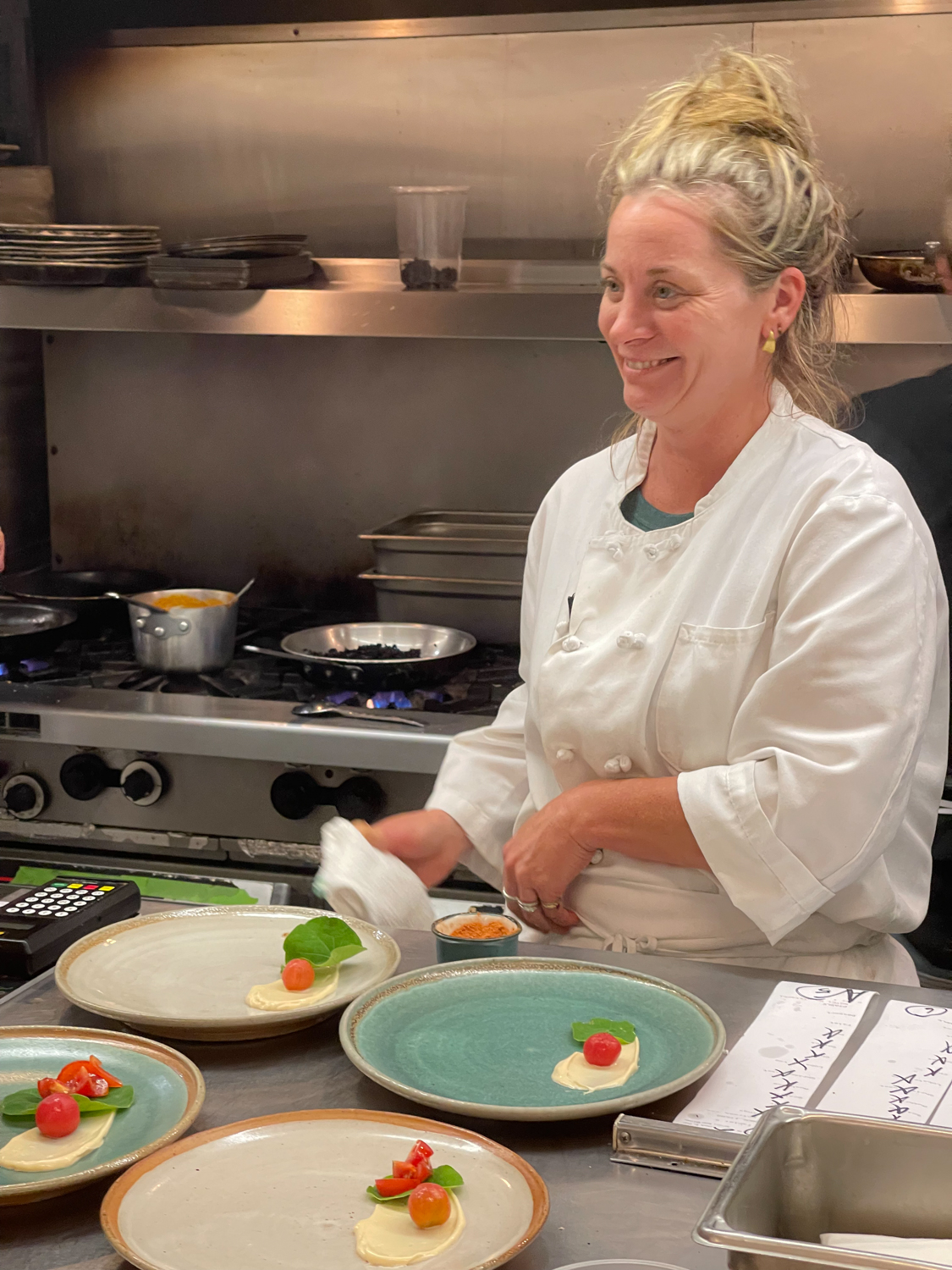 In the Kitchen at Aragosta on Deer Isle Maine