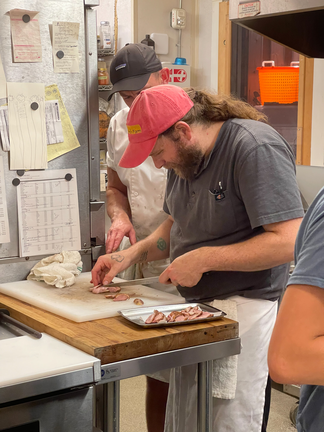 In the Kitchen at Aragosta on Deer Isle Maine