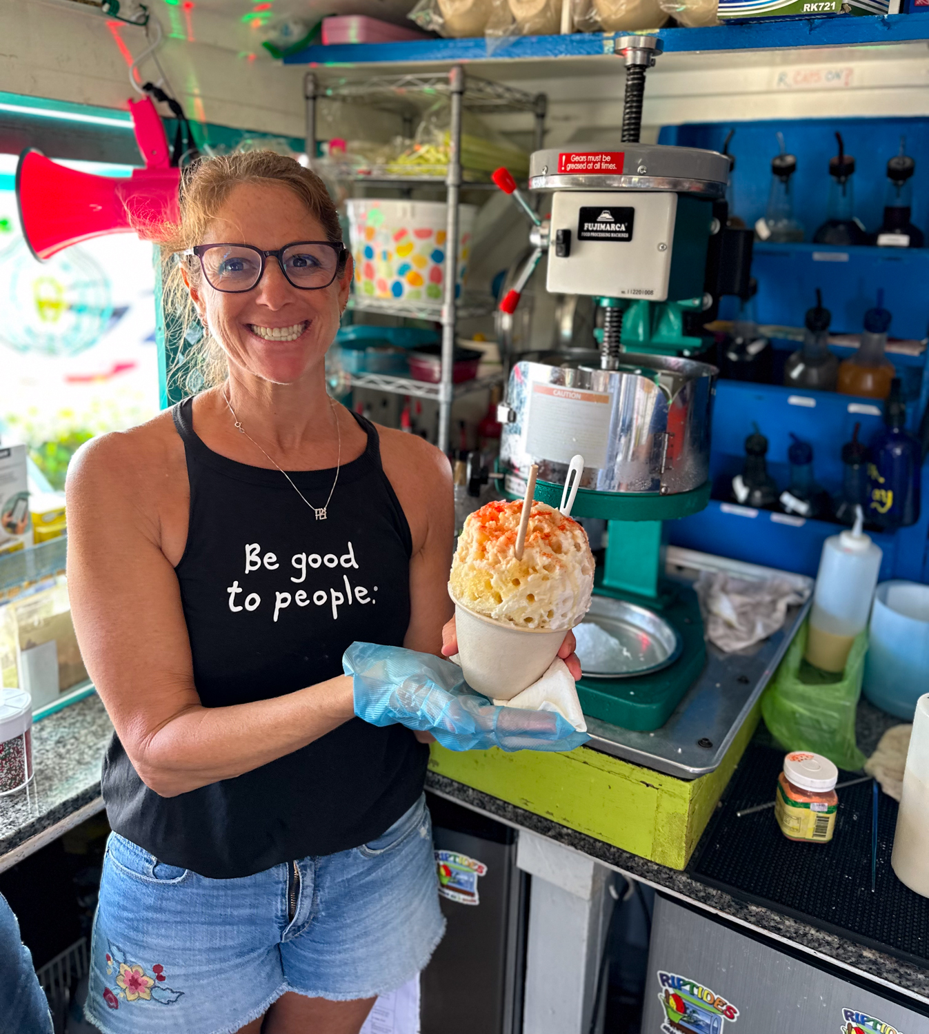 Mindy Rosenberg-Hibbitt RipTides Shave Ice Kauai