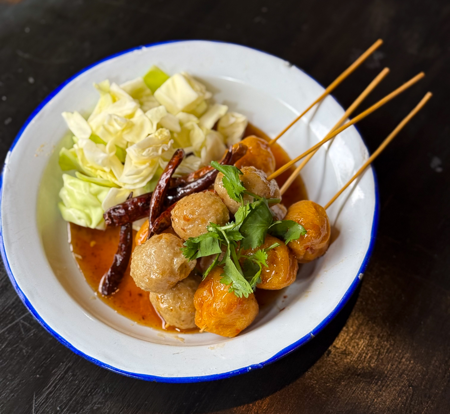 Combo Fried House Made Meatballs Gin Thai Brasserie
