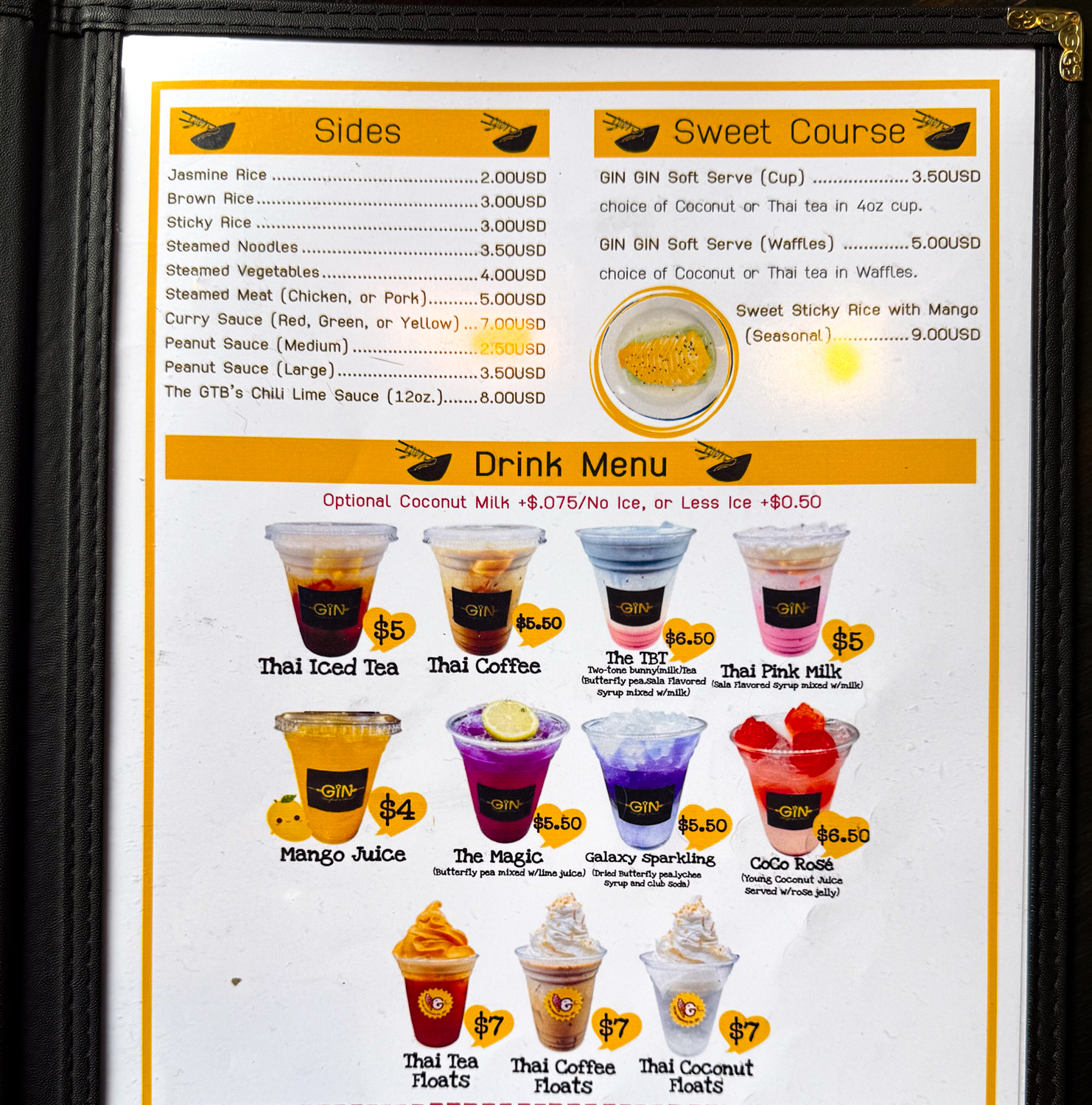 Gin Thai Brasserie Menu 16
