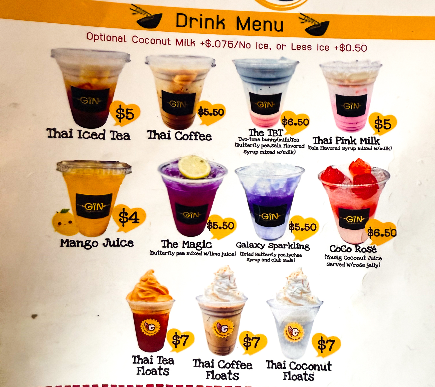 Gin Thai Brasserie Menu 17